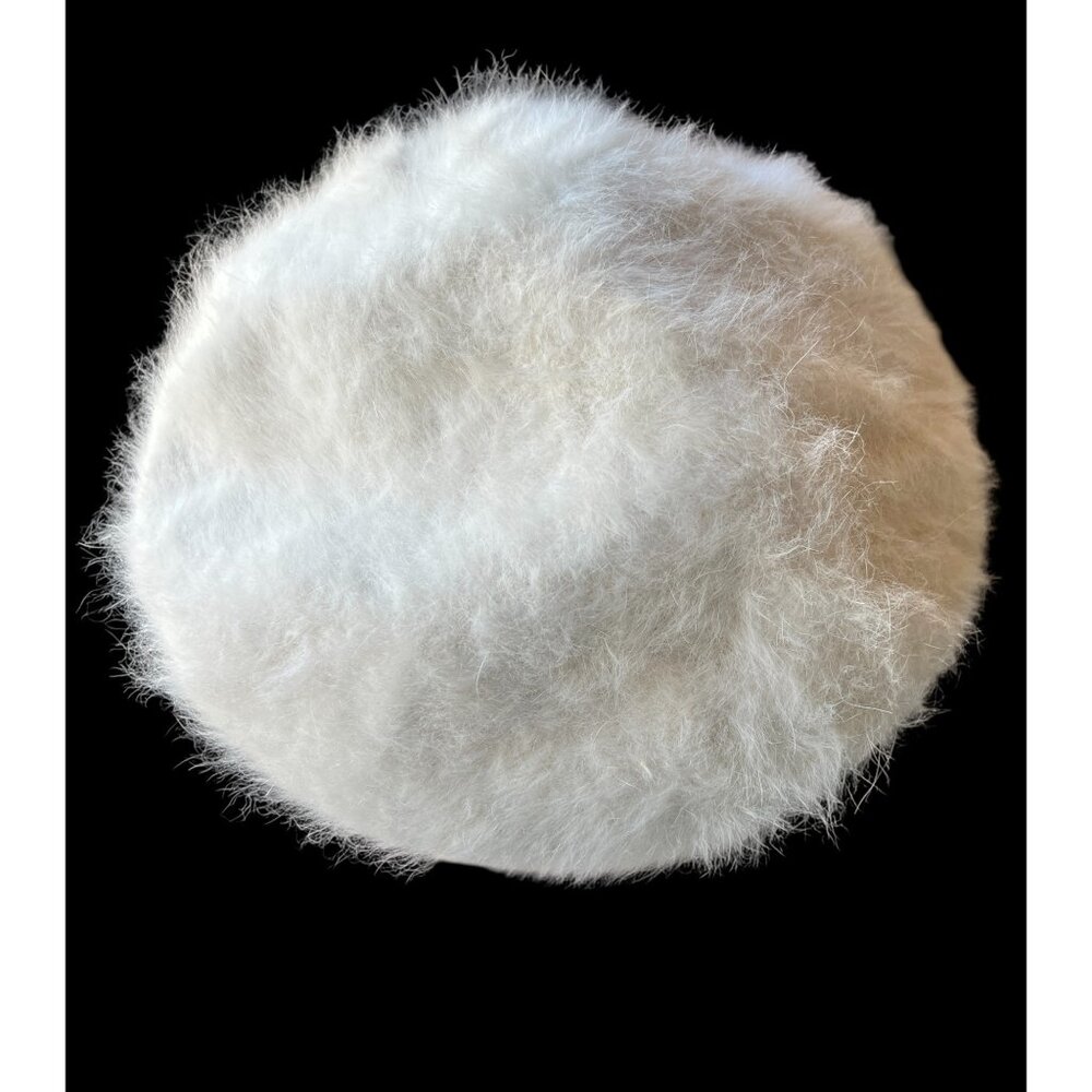Newsboy Hat White Mohair With Fuzzy Finish Vintage GUC - Picture 3 of 10